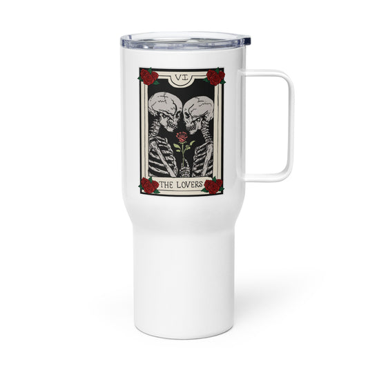 The Lovers Tarot Travel mug with a handle