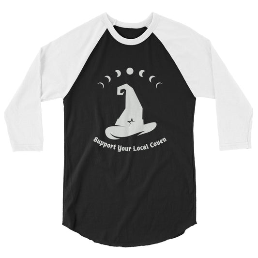 Support Your Local Coven 3/4 sleeve raglan shirt