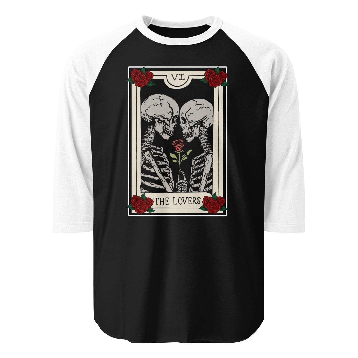 The Lovers Tarot 3/4 sleeve raglan shirt