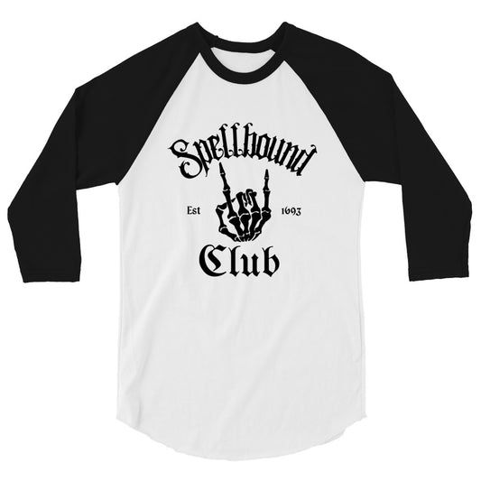 Spellbound Club Bone Hand 3/4 sleeve raglan shirt