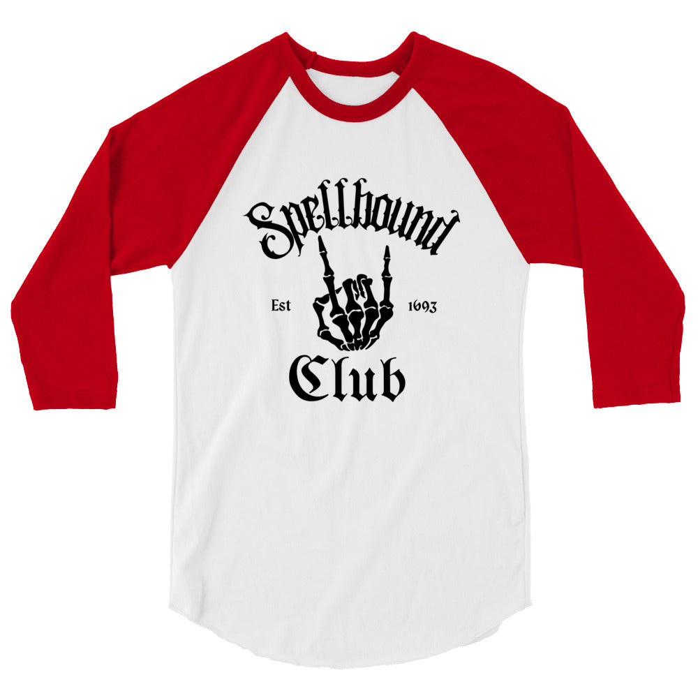 Spellbound Club Bone Hand 3/4 sleeve raglan shirt