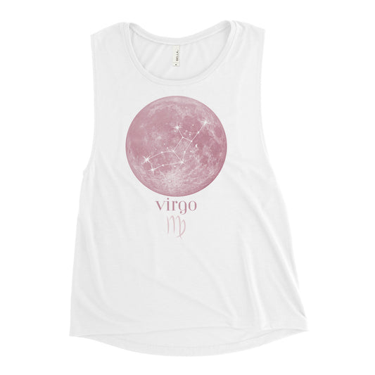 Virgo Pink Moon Ladies’ Muscle Tank