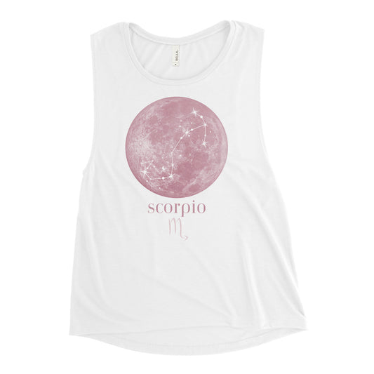 Scorpio Pink Moon Ladies’ Muscle Tank