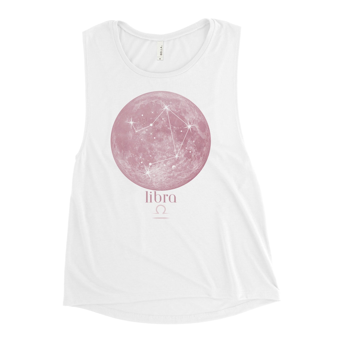 Libra Pink Moon Ladies’ Muscle Tank