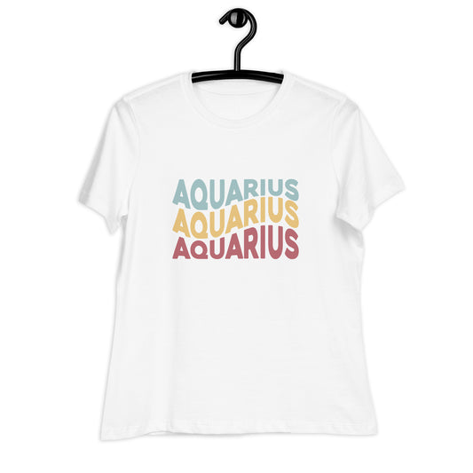 Aquarius Zodiac Women's Relaxed T-Shirt